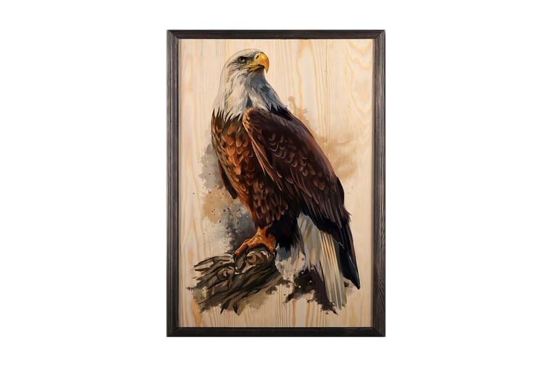 Dekorativ indrammet maleri  35x50 cm - Flerfarvet - Boligtilbehør - Billeder & kunst - Billeder på lærred