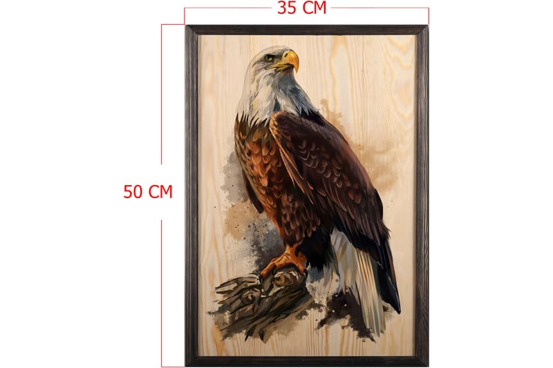 Dekorativ indrammet maleri  35x50 cm - Flerfarvet - Boligtilbehør - Billeder & kunst - Billeder på lærred