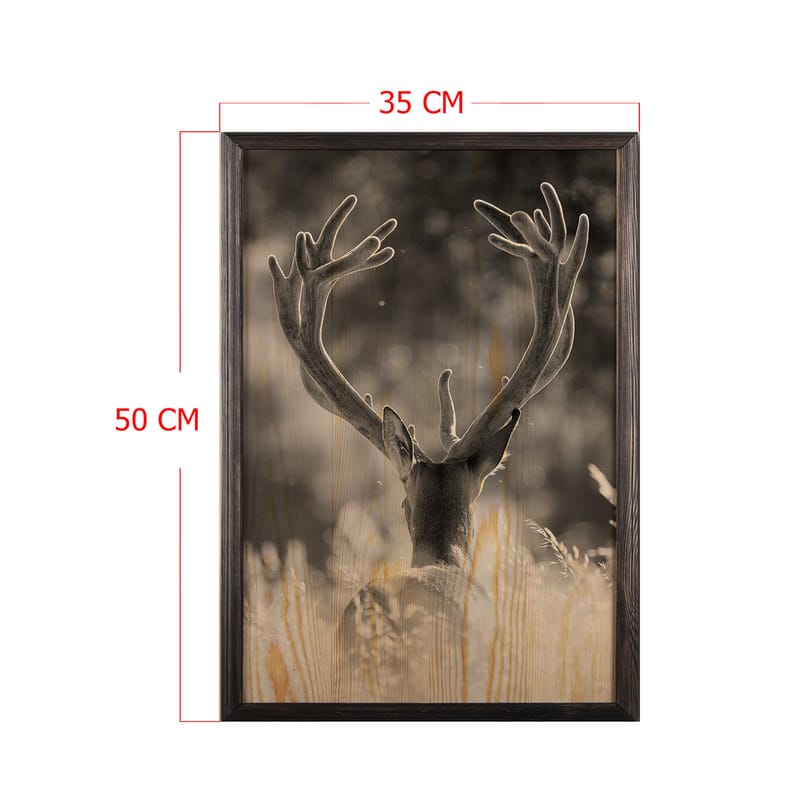 Dekorativ indrammet maleri  35x50 cm - Flerfarvet - Boligtilbehør - Billeder & kunst - Billeder på lærred