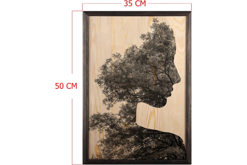 Dekorativ indrammet maleri  35x50 cm - Flerfarvet - Boligtilbehør - Billeder & kunst - Billeder på lærred