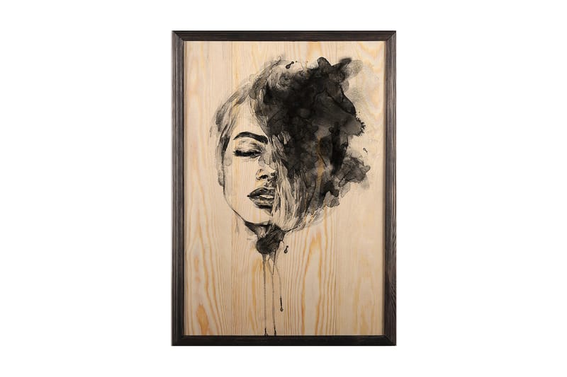 Dekorativ indrammet maleri  35x50 cm - Flerfarvet - Boligtilbehør - Billeder & kunst - Billeder på lærred