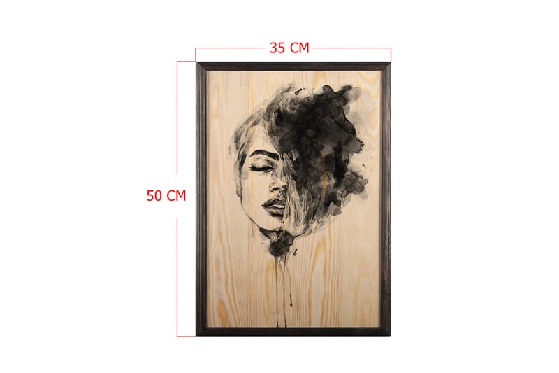 Dekorativ indrammet maleri  35x50 cm - Flerfarvet - Boligtilbehør - Billeder & kunst - Billeder på lærred