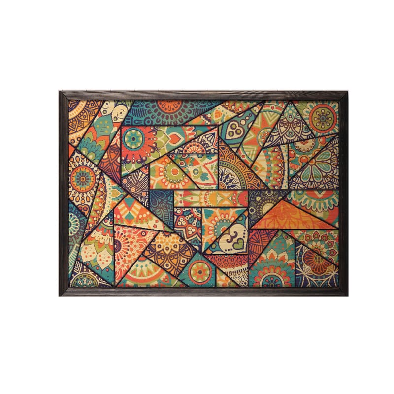 Dekorativ indrammet maleri  35x50 cm - Flerfarvet - Boligtilbehør - Billeder & kunst - Billeder på lærred