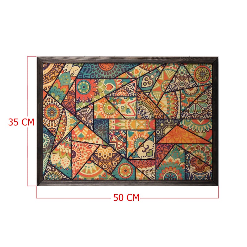 Dekorativ indrammet maleri  35x50 cm - Flerfarvet - Boligtilbehør - Billeder & kunst - Billeder på lærred