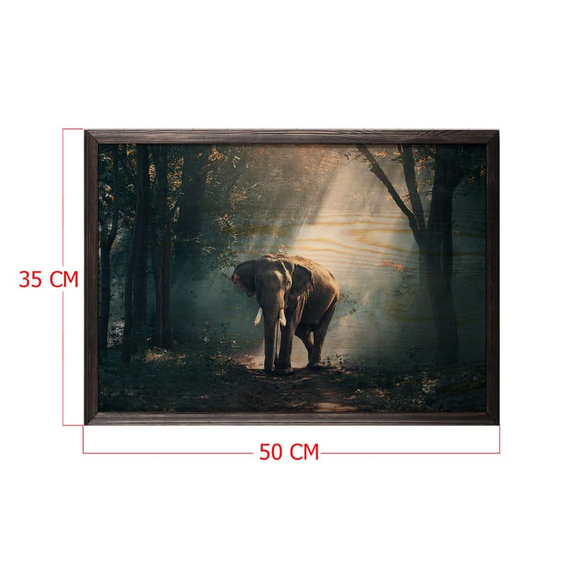Dekorativ indrammet maleri  35x50 cm - Flerfarvet - Boligtilbehør - Billeder & kunst - Billeder på lærred
