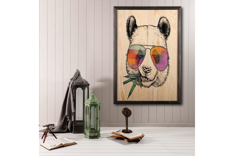 Dekorativ indrammet maleri  35x50 cm - Flerfarvet - Boligtilbehør - Billeder & kunst - Billeder på lærred