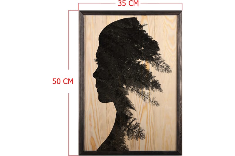 Dekorativ indrammet maleri  35x50 cm - Flerfarvet - Boligtilbehør - Billeder & kunst - Billeder på lærred
