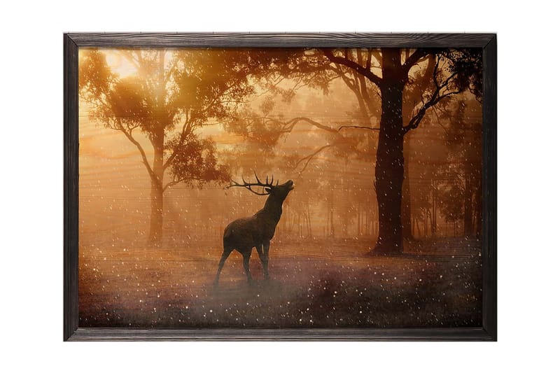 Dekorativ indrammet maleri  35x50 cm - Flerfarvet - Boligtilbehør - Billeder & kunst - Billeder på lærred
