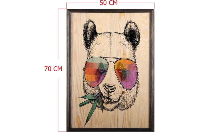 Dekorativ indrammet maleri  50x70 cm - Flerfarvet - Boligtilbehør - Billeder & kunst - Billeder på lærred
