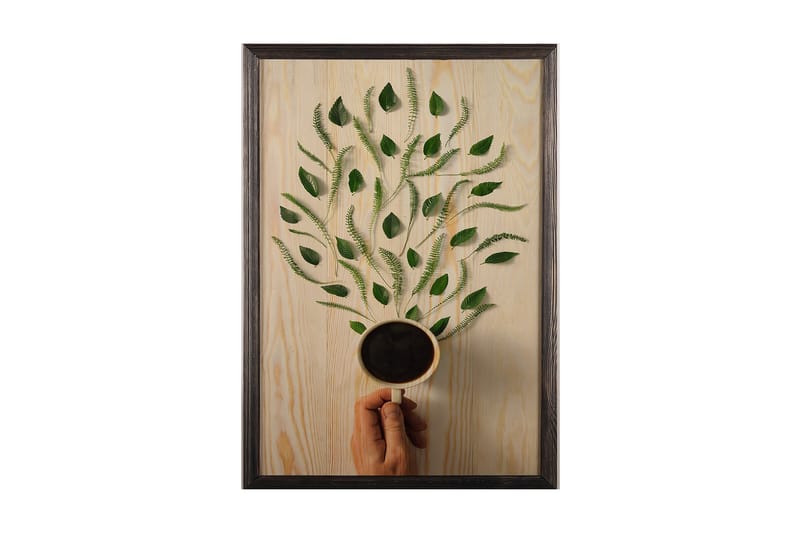 Dekorativ indrammet maleri  50x70 cm - Flerfarvet - Boligtilbehør - Billeder & kunst - Billeder på lærred