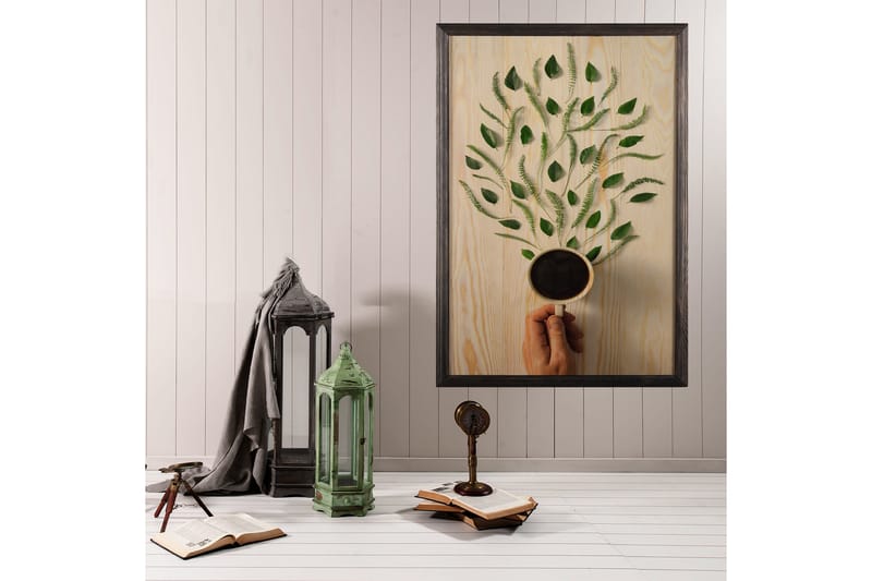 Dekorativ indrammet maleri  50x70 cm - Flerfarvet - Boligtilbehør - Billeder & kunst - Billeder på lærred