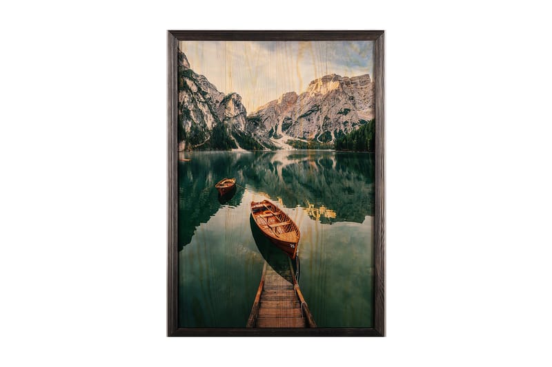 Dekorativ indrammet maleri  50x70 cm - Flerfarvet - Boligtilbehør - Billeder & kunst - Billeder på lærred