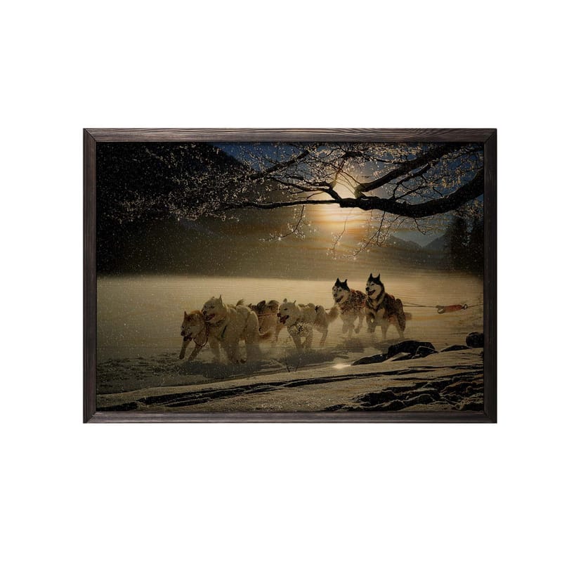 Dekorativ indrammet maleri  50x70 cm - Flerfarvet - Boligtilbehør - Billeder & kunst - Billeder på lærred