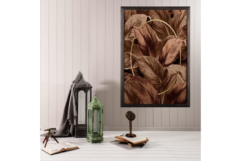 Dekorativ indrammet maleri  50x70 cm - Flerfarvet - Boligtilbehør - Billeder & kunst - Billeder på lærred