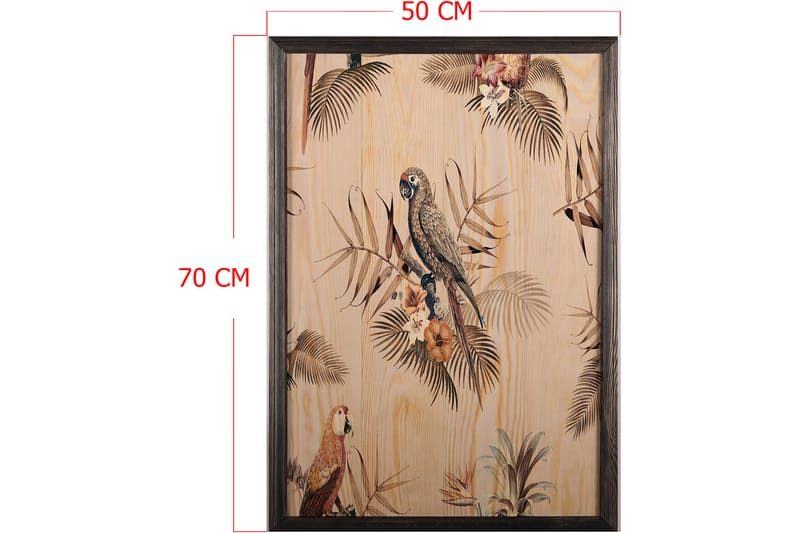 Dekorativ indrammet maleri  50x70 cm - Flerfarvet - Boligtilbehør - Billeder & kunst - Billeder på lærred
