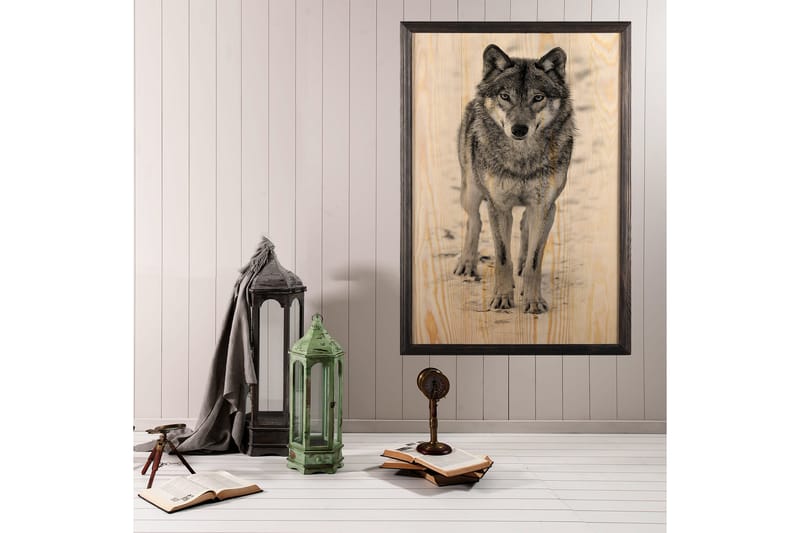 Dekorativ indrammet maleri  50x70 cm - Flerfarvet - Boligtilbehør - Billeder & kunst - Billeder på lærred