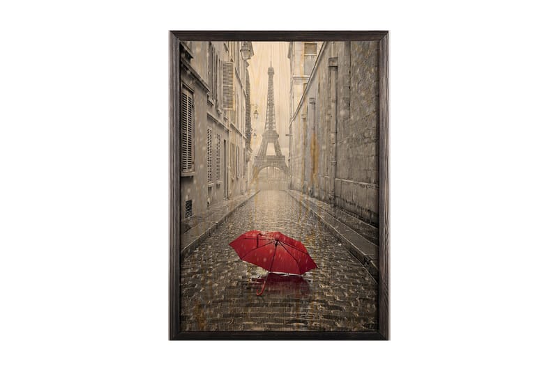Dekorativ indrammet maleri  50x70 cm - Flerfarvet - Boligtilbehør - Billeder & kunst - Billeder på lærred