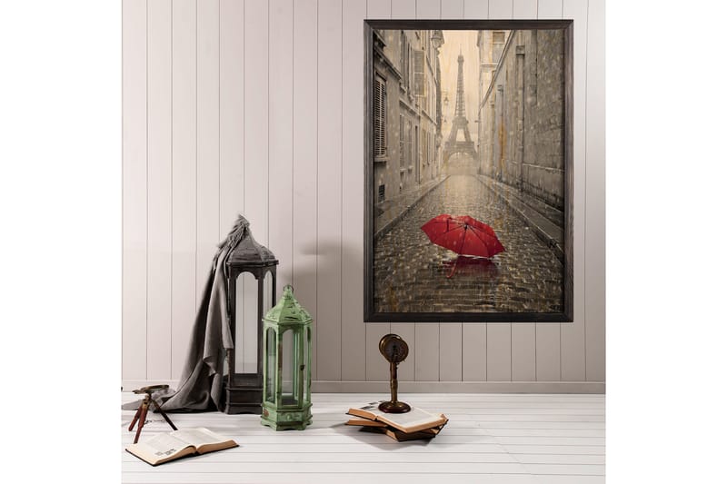 Dekorativ indrammet maleri  50x70 cm - Flerfarvet - Boligtilbehør - Billeder & kunst - Billeder på lærred