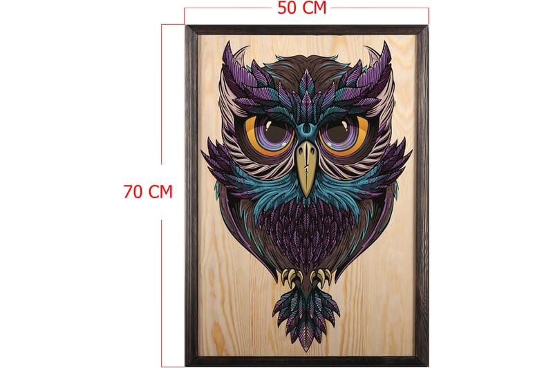 Dekorativ indrammet maleri  50x70 cm - Flerfarvet - Boligtilbehør - Billeder & kunst - Billeder på lærred
