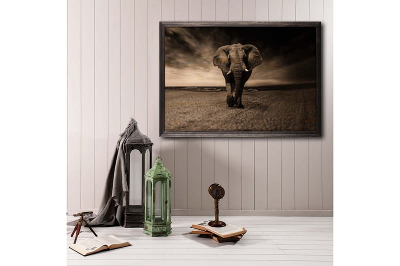 Dekorativ indrammet maleri  50x70 cm - Flerfarvet - Boligtilbehør - Billeder & kunst - Billeder på lærred