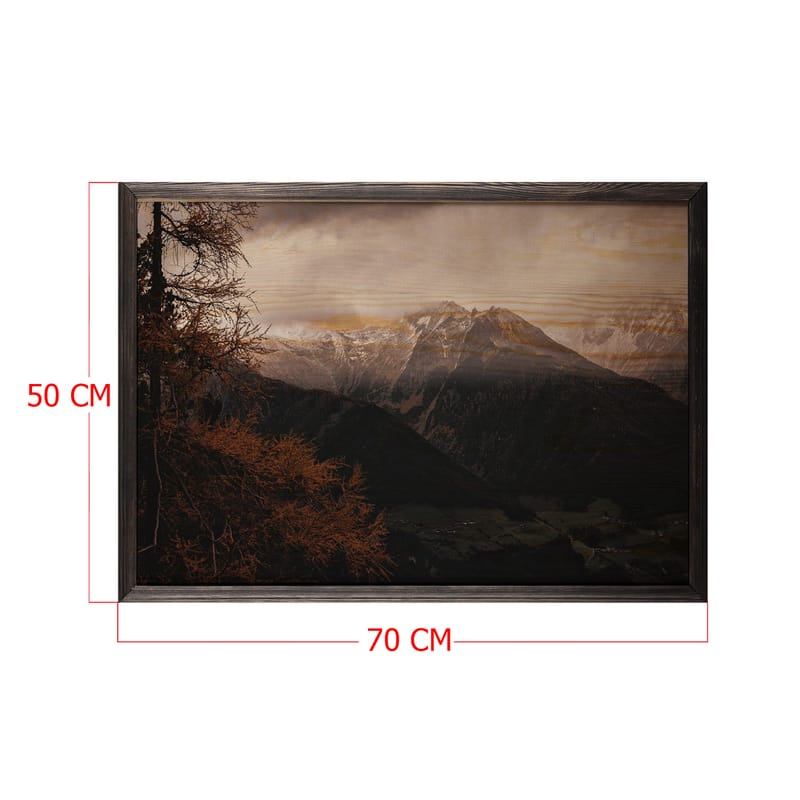 Dekorativ indrammet maleri  50x70 cm - Flerfarvet - Boligtilbehør - Billeder & kunst - Billeder på lærred