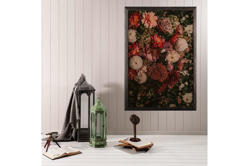 Dekorativ indrammet maleri  50x70 cm - Flerfarvet - Boligtilbehør - Billeder & kunst - Billeder på lærred