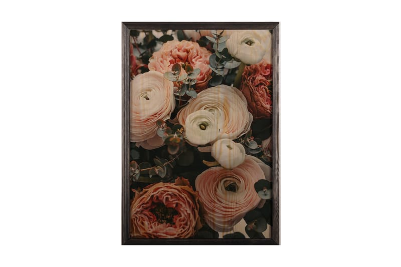 Dekorativ indrammet maleri  50x70 cm - Flerfarvet - Boligtilbehør - Billeder & kunst - Billeder på lærred
