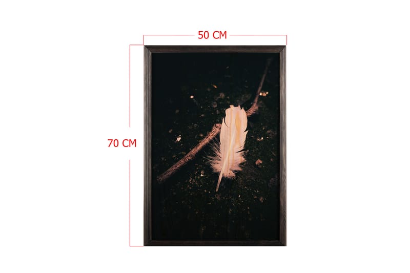 Dekorativ indrammet maleri  50x70 cm - Flerfarvet - Boligtilbehør - Billeder & kunst - Billeder på lærred