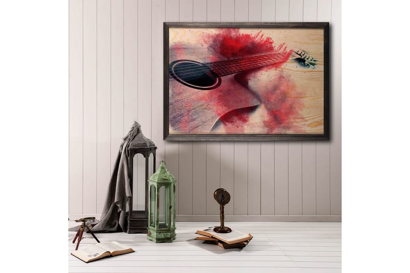 Dekorativ indrammet maleri  50x70 cm - Flerfarvet - Boligtilbehør - Billeder & kunst - Billeder på lærred