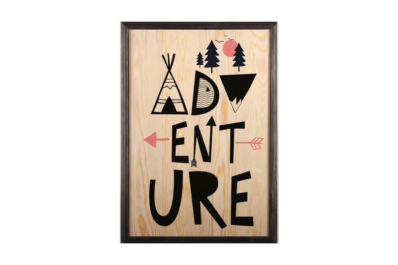 Dekorativ indrammet maleri  50x70 cm - Flerfarvet - Boligtilbehør - Billeder & kunst - Billeder på lærred