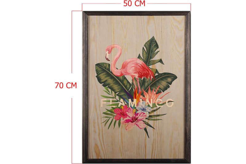 Dekorativ indrammet maleri  50x70 cm - Flerfarvet - Boligtilbehør - Billeder & kunst - Billeder på lærred