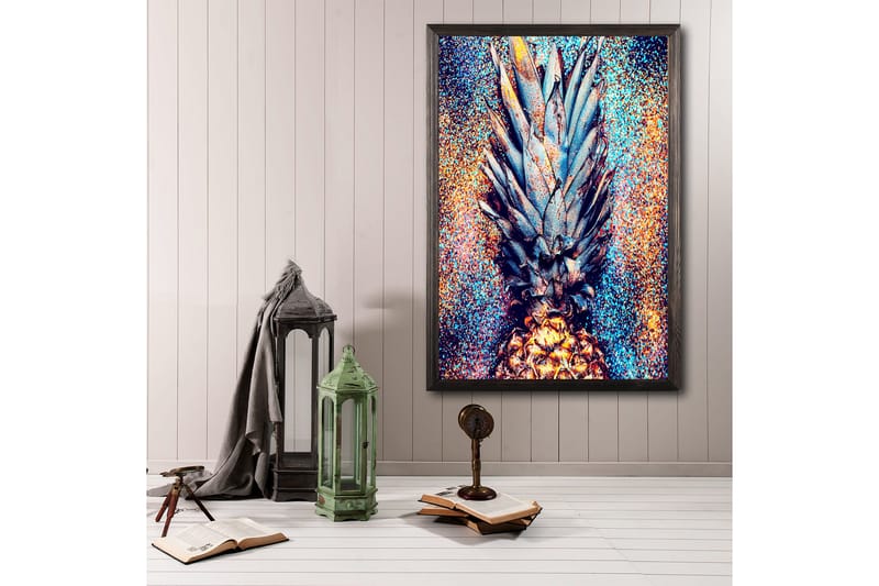 Dekorativ indrammet maleri  50x70 cm - Flerfarvet - Boligtilbehør - Billeder & kunst - Billeder på lærred