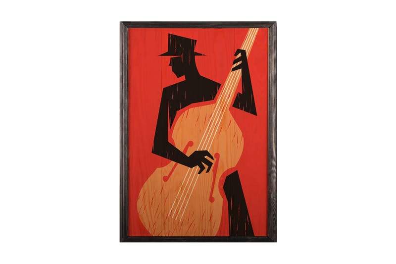 Dekorativ indrammet maleri  50x70 cm - Flerfarvet - Boligtilbehør - Billeder & kunst - Billeder på lærred