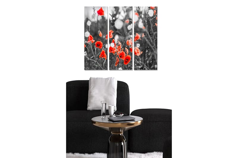 Dekorativ MDF-maleri 3-Dele 20x50 cm - Flerfarvet - Boligtilbehør - Billeder & kunst - Billeder på lærred