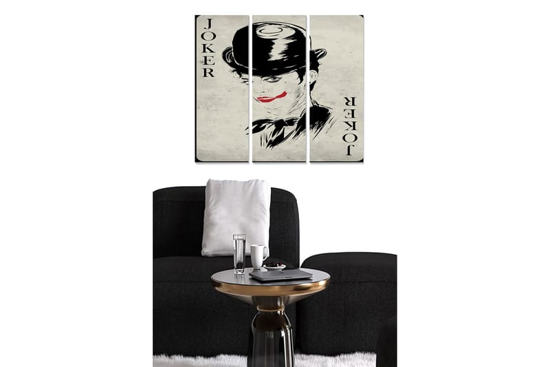 Dekorativ MDF-maleri 3-Dele 20x50 cm - Flerfarvet - Boligtilbehør - Billeder & kunst - Billeder på lærred