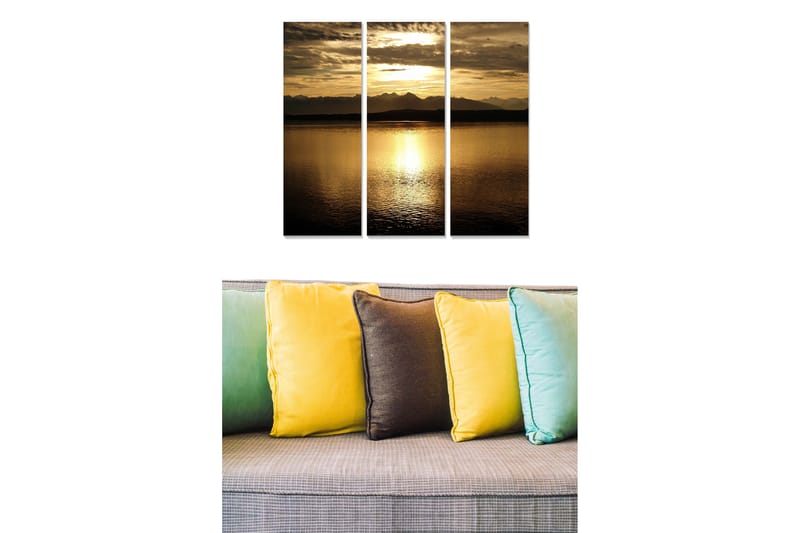 Dekorativ MDF-maleri 3-Dele 20x50 cm - Flerfarvet - Boligtilbehør - Billeder & kunst - Billeder på lærred