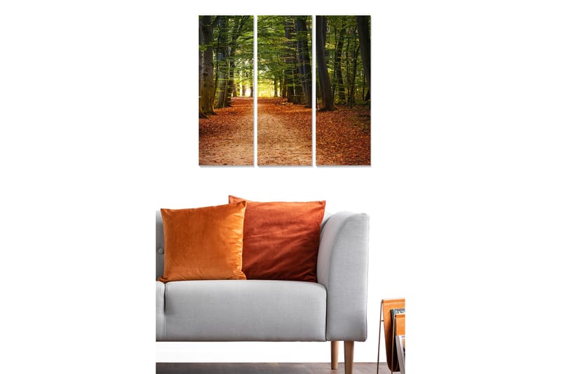 Dekorativ MDF-maleri 3-Dele 20x50 cm - Flerfarvet - Boligtilbehør - Billeder & kunst - Billeder på lærred