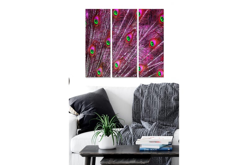 Dekorativ MDF-maleri 3-Dele 20x50 cm - Flerfarvet - Boligtilbehør - Billeder & kunst - Billeder på lærred