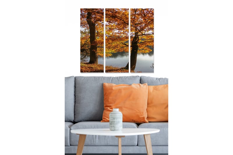 Dekorativ MDF-maleri 3-Dele 20x50 cm - Flerfarvet - Boligtilbehør - Billeder & kunst - Billeder på lærred