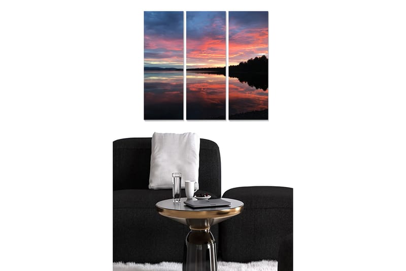 Dekorativ MDF-maleri 3-Dele 20x50 cm - Flerfarvet - Boligtilbehør - Billeder & kunst - Billeder på lærred