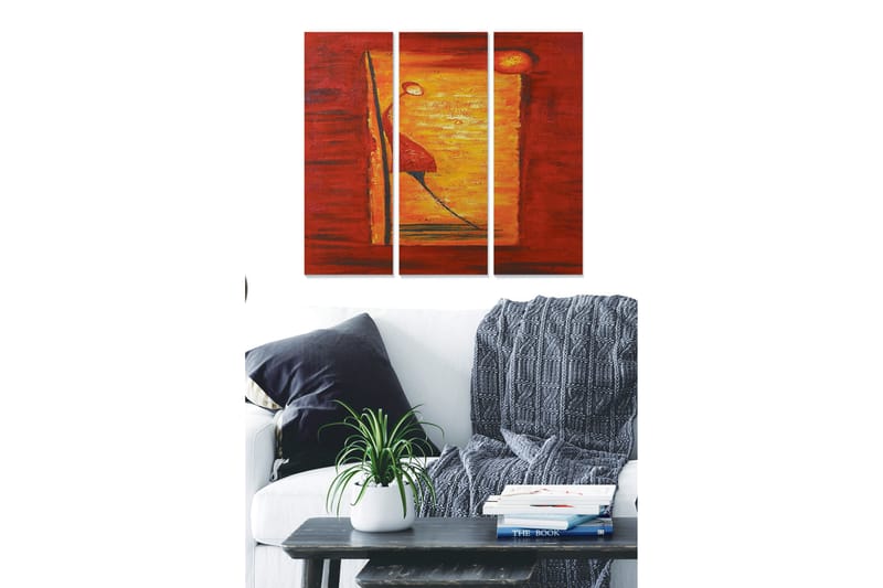 Dekorativ MDF-maleri 3-Dele 20x50 cm - Flerfarvet - Boligtilbehør - Billeder & kunst - Billeder på lærred