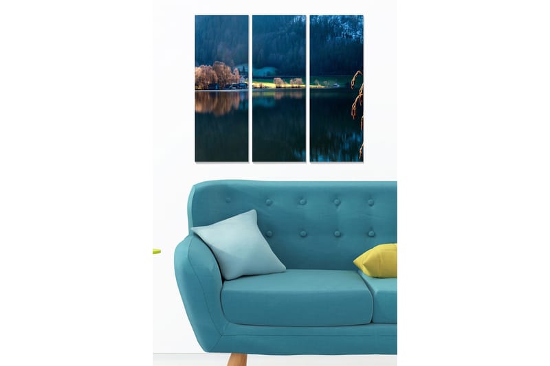 Dekorativ MDF-maleri 3-Dele 20x50 cm - Flerfarvet - Boligtilbehør - Billeder & kunst - Billeder på lærred