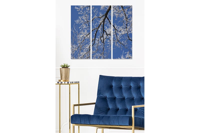 Dekorativ MDF-maleri 3-Dele 20x50 cm - Flerfarvet - Boligtilbehør - Billeder & kunst - Billeder på lærred