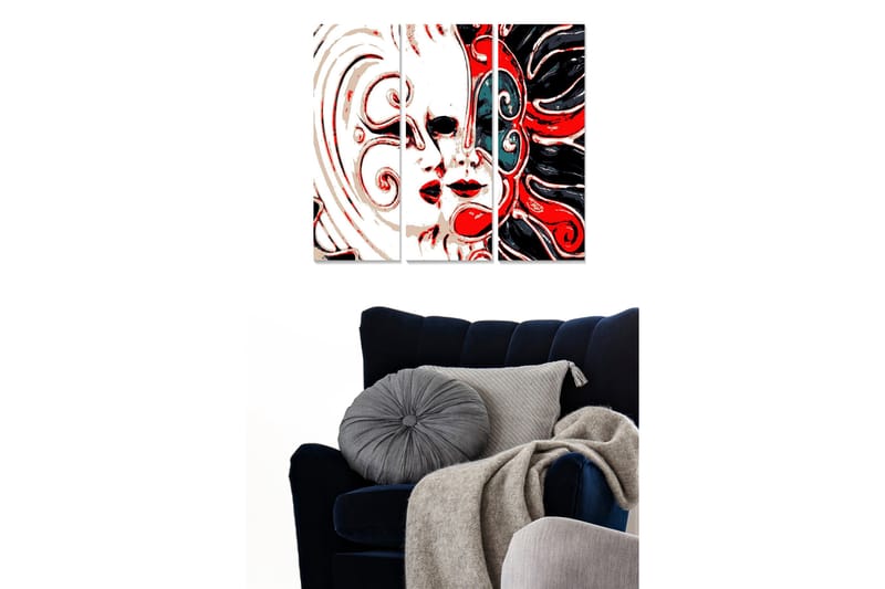 Dekorativ MDF-maleri 3-Dele 20x50 cm - Flerfarvet - Boligtilbehør - Billeder & kunst - Billeder på lærred