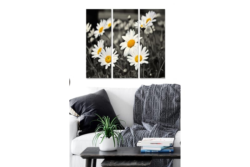 Dekorativ MDF-maleri 3-Dele 20x50 cm - Flerfarvet - Boligtilbehør - Billeder & kunst - Billeder på lærred