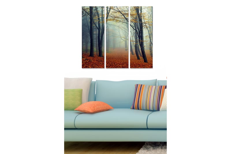 Dekorativ MDF-maleri 3-Dele 20x50 cm - Flerfarvet - Boligtilbehør - Billeder & kunst - Billeder på lærred