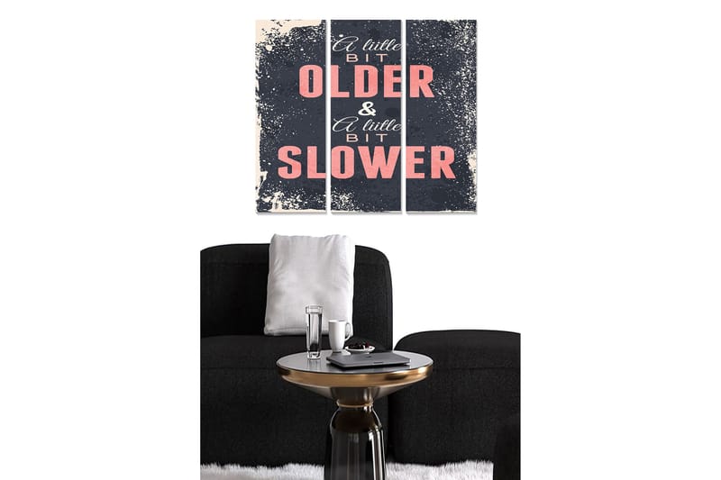 Dekorativ MDF-maleri 3-Dele 20x50 cm - Flerfarvet - Boligtilbehør - Billeder & kunst - Billeder på lærred