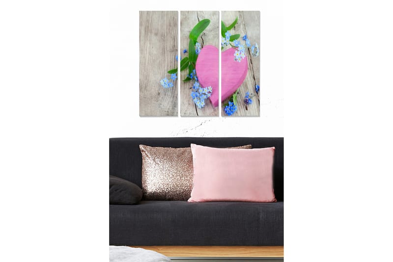 Dekorativ MDF-maleri 3-Dele 20x50 cm - Flerfarvet - Boligtilbehør - Billeder & kunst - Billeder på lærred