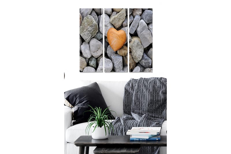 Dekorativ MDF-maleri 3-Dele 20x50 cm - Flerfarvet - Boligtilbehør - Billeder & kunst - Billeder på lærred