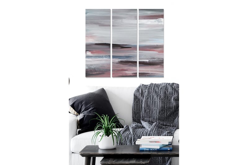 Dekorativ MDF-maleri 3-Dele 20x50 cm - Flerfarvet - Boligtilbehør - Billeder & kunst - Billeder på lærred
